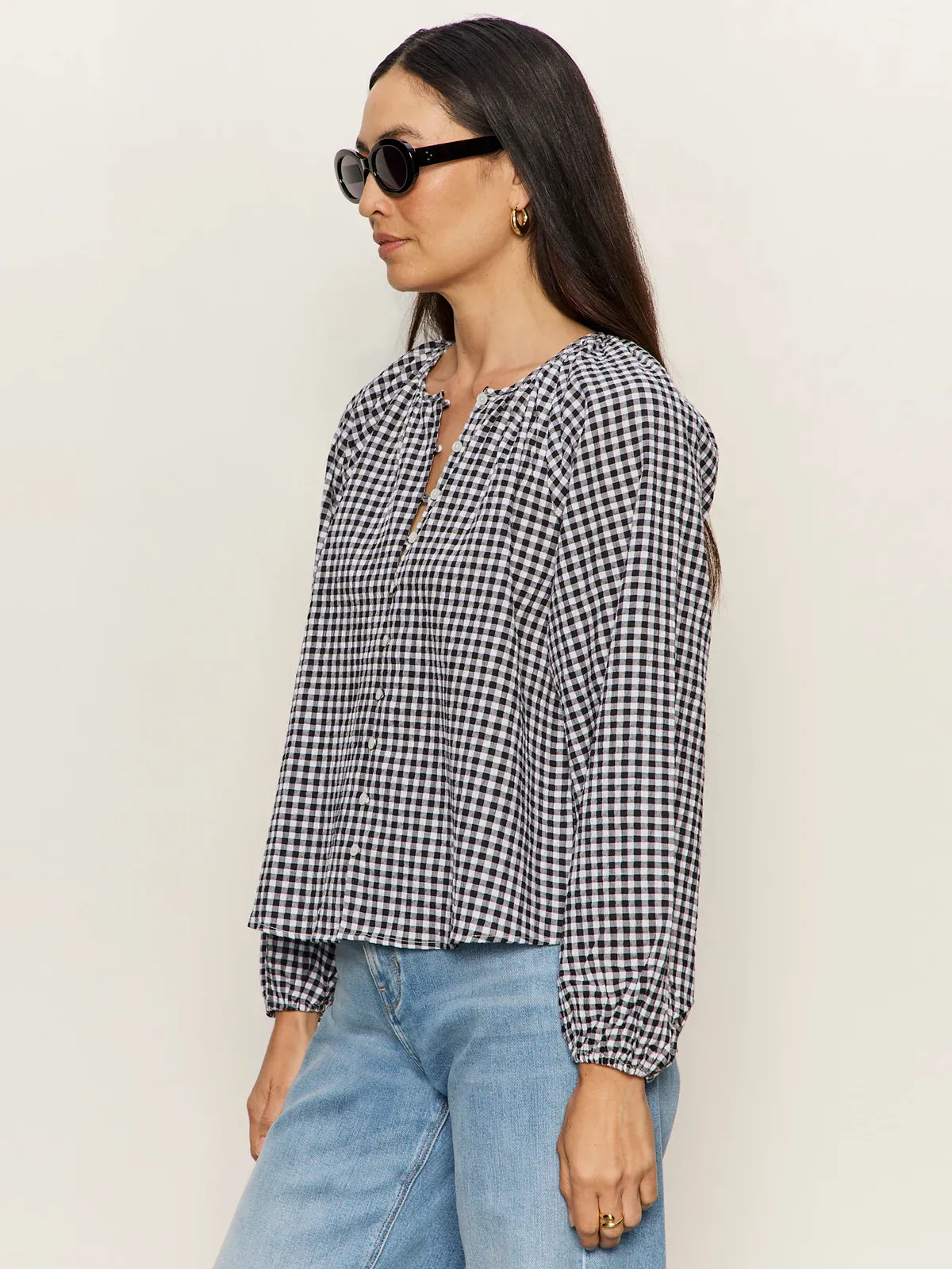 PERFECT GINGHAM BLOUSE - PICNIC sold by Wildflower product image thumbnail 2