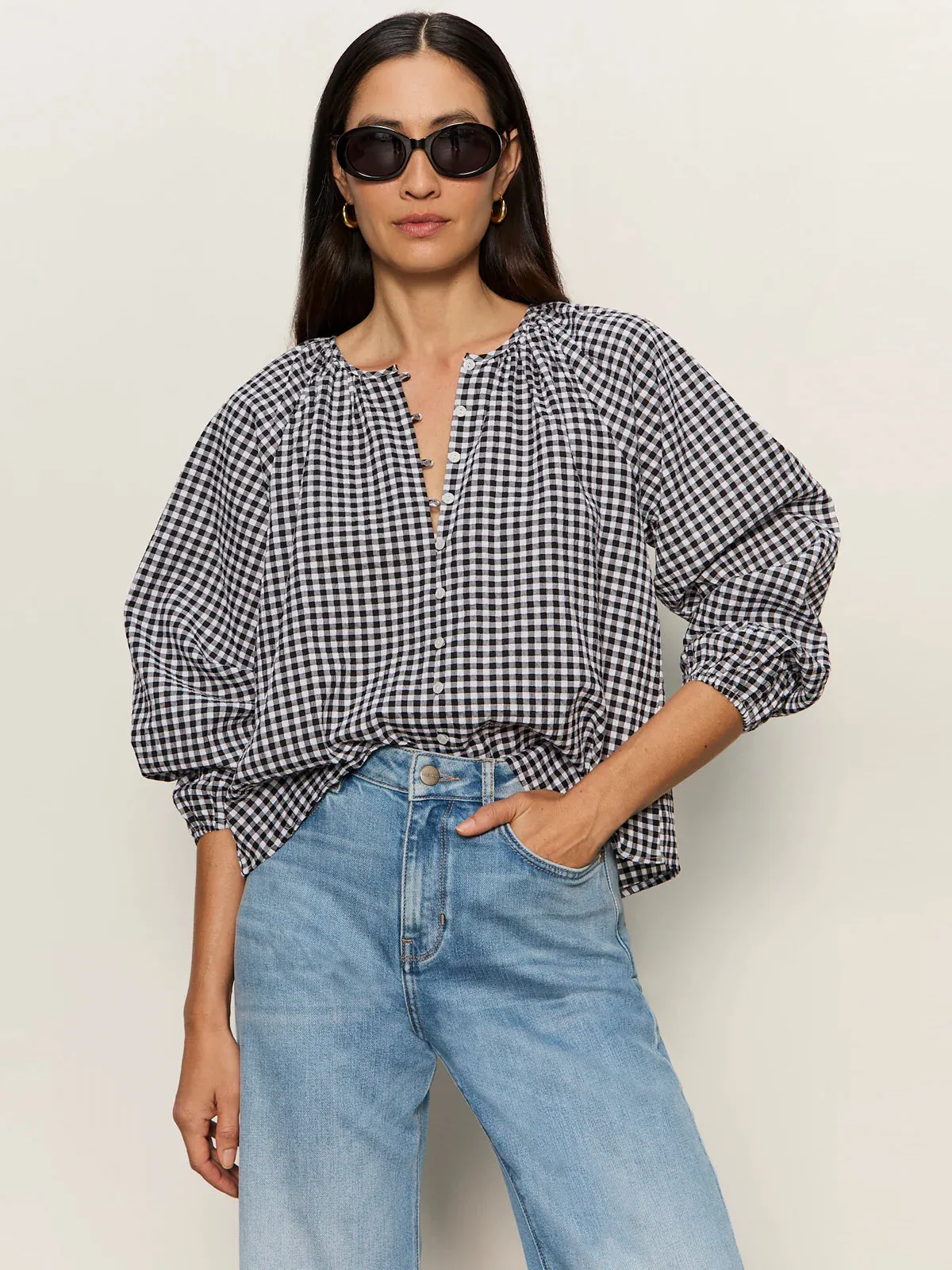 PERFECT GINGHAM BLOUSE - PICNIC sold by Wildflower