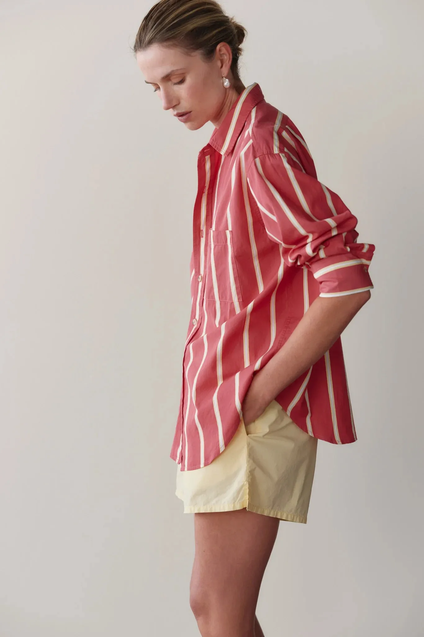 THE POP SHIRT - RASPBERRY STRIPE sold by Wildflower product image thumbnail 4