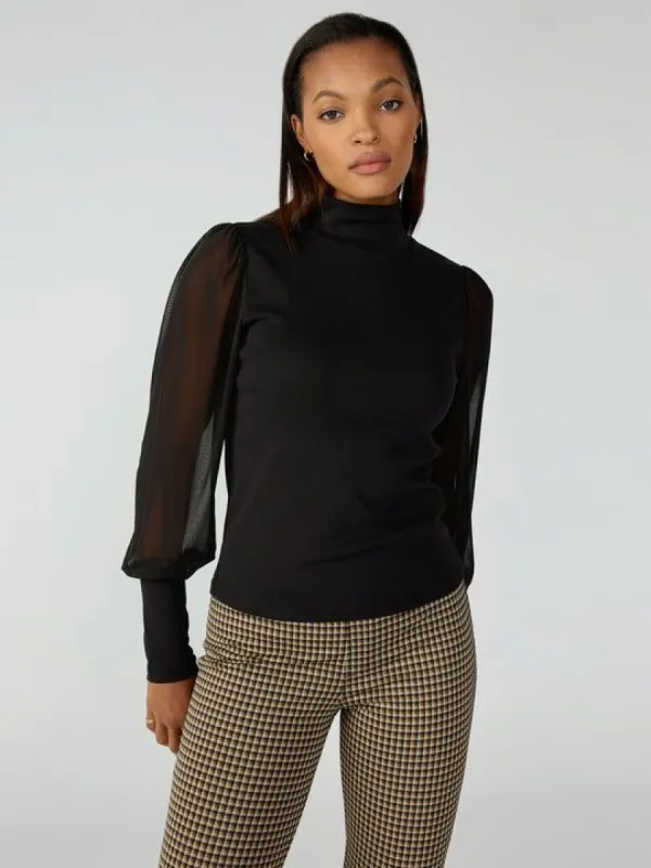 ON MY MIND MESH SLEEVE TOP sold by Wildflower
