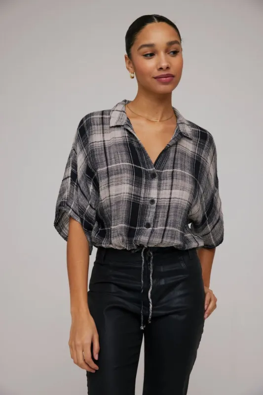 FLOWY TIE WAIST SHIRT sold by Wildflower