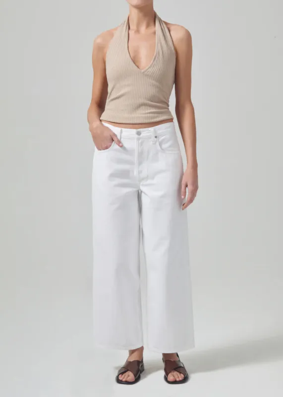 PINA LOW RISE BAGGY CROP IN CHALK sold by Wildflower