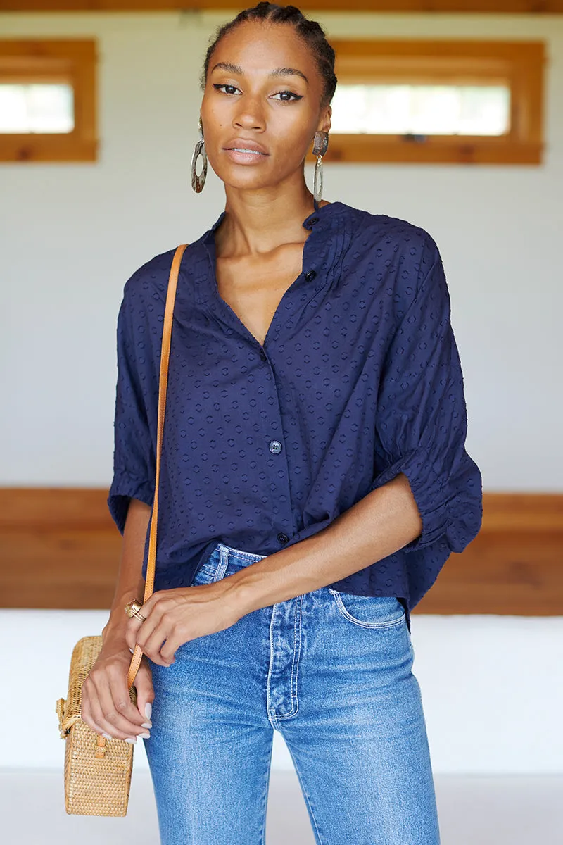 MANDARIN COLLAR TOP sold by Wildflower