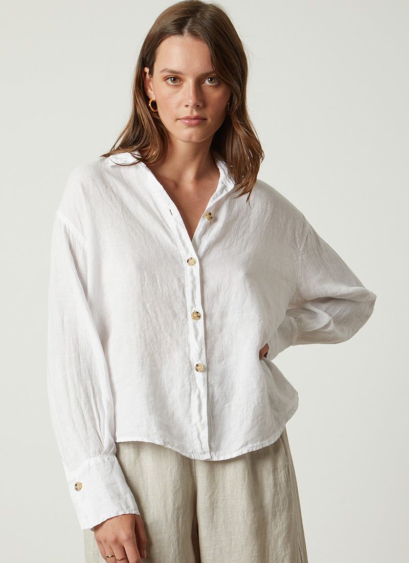 EDEN WOVEN LINEN BUTTON UP sold by Wildflower product image thumbnail 3
