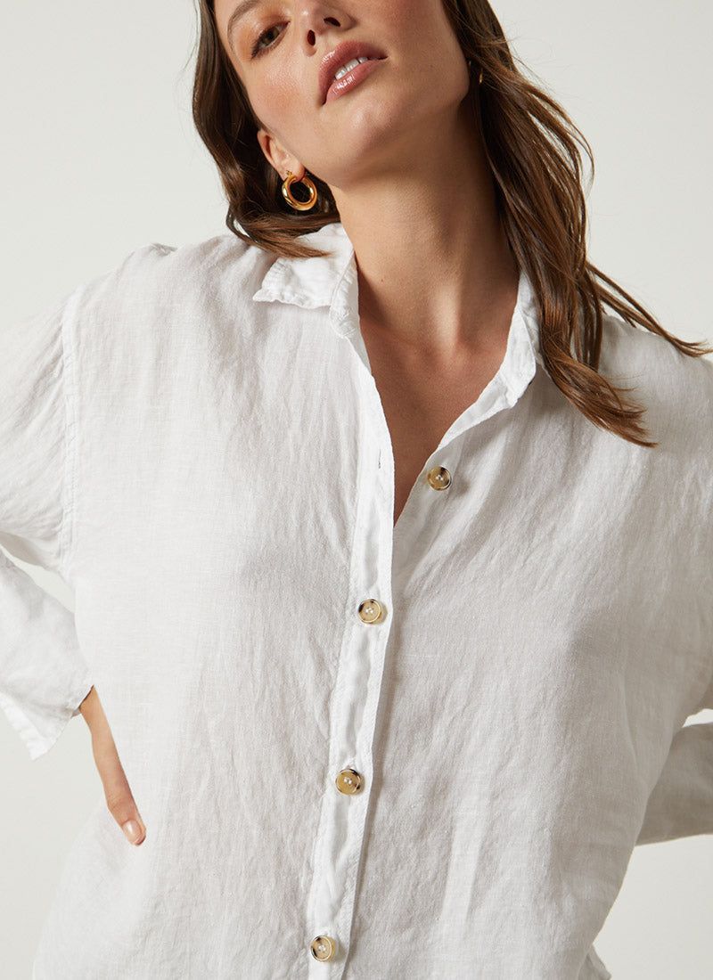 EDEN WOVEN LINEN BUTTON UP sold by Wildflower product image thumbnail 5