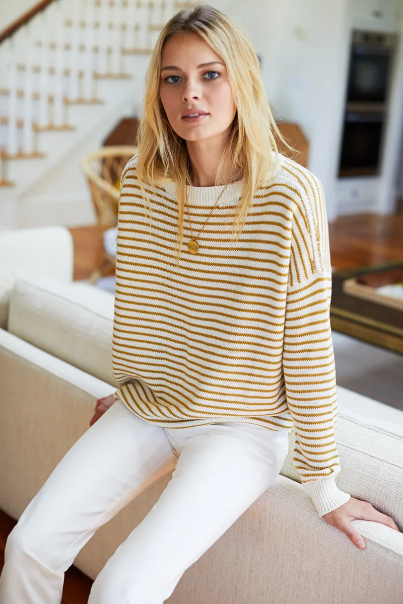 CAROLYN SWEATER - MARIGOLD STRIPE ORGANIC sold by Wildflower product image thumbnail 2
