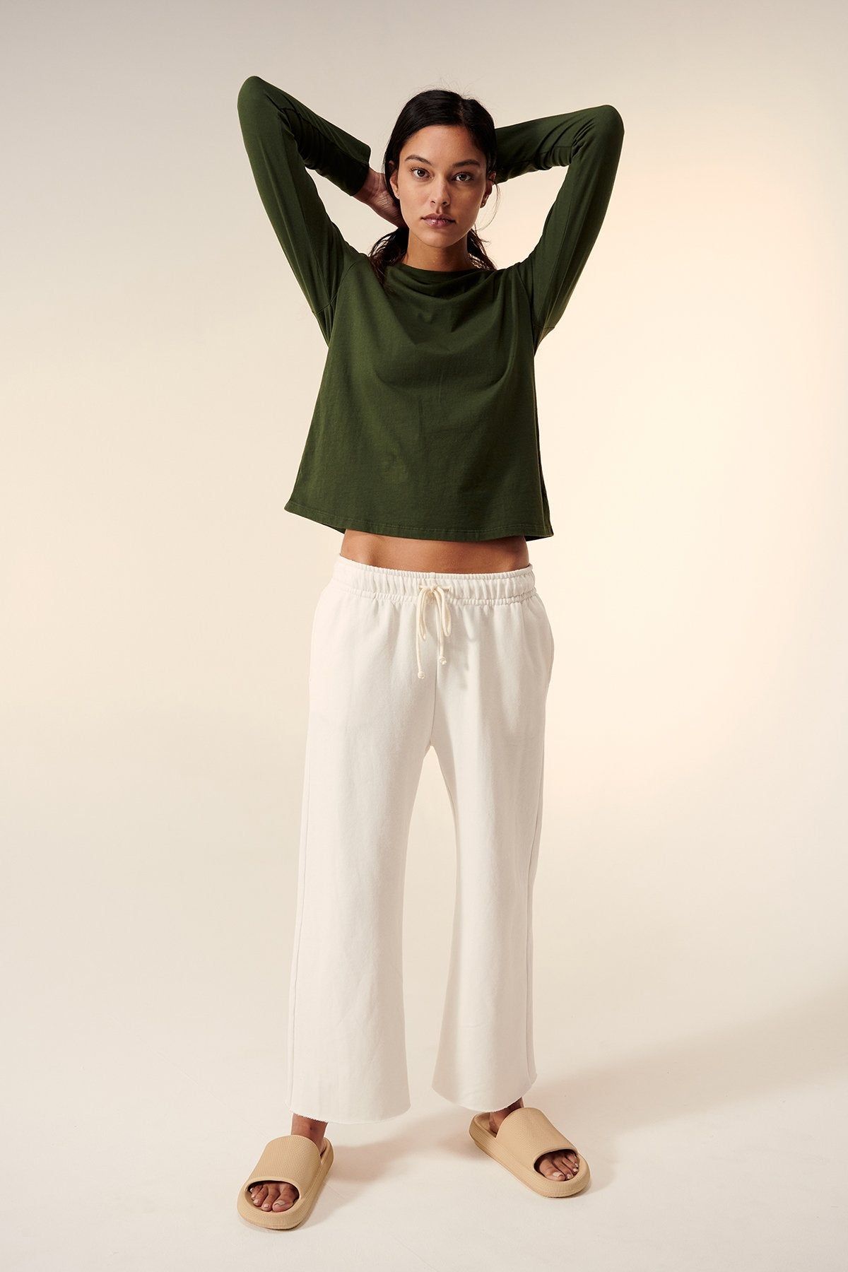 MONTECITO ORGANIC FLEECE WIDELEG PANT sold by Wildflower product image thumbnail 3