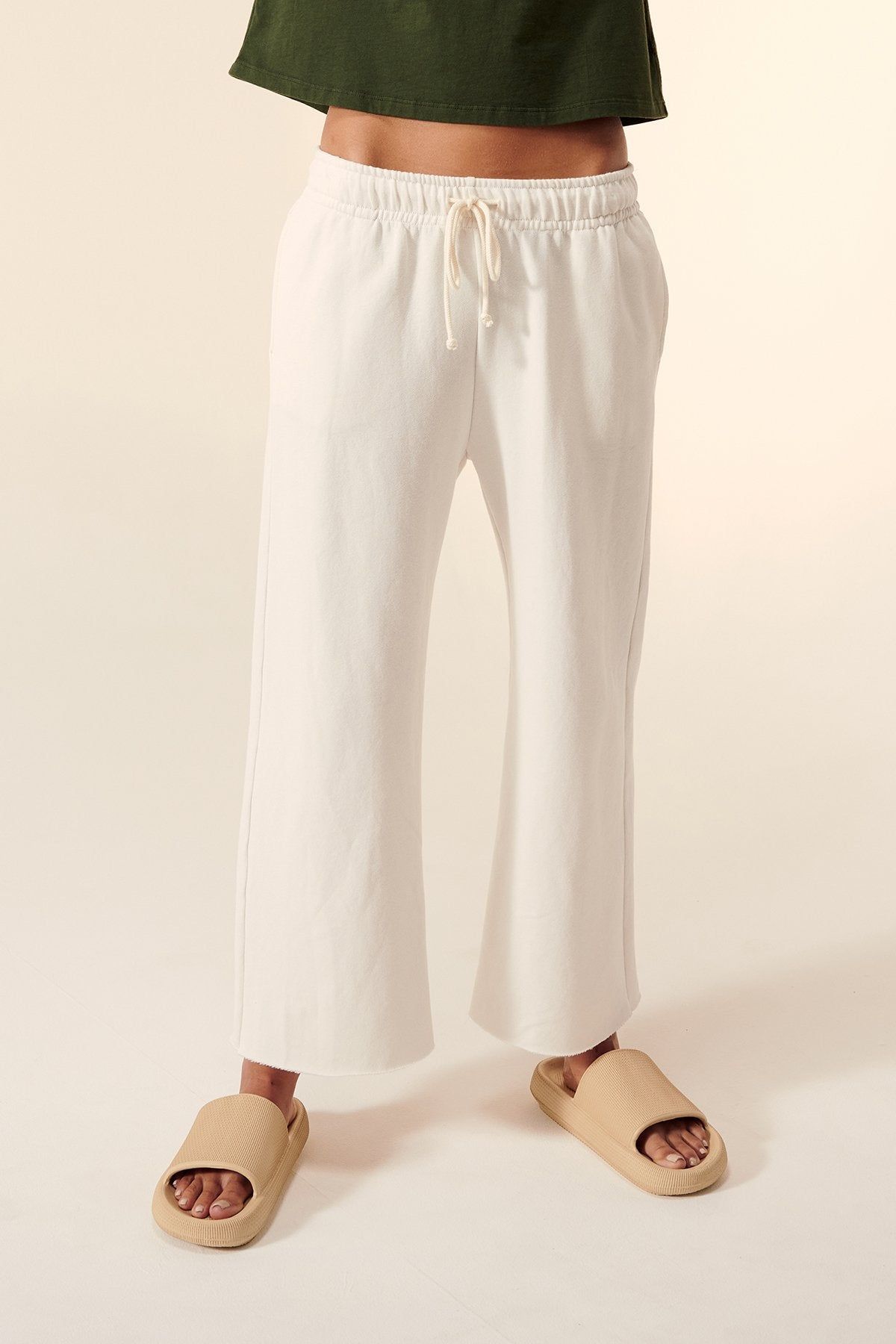 MONTECITO ORGANIC FLEECE WIDELEG PANT sold by Wildflower