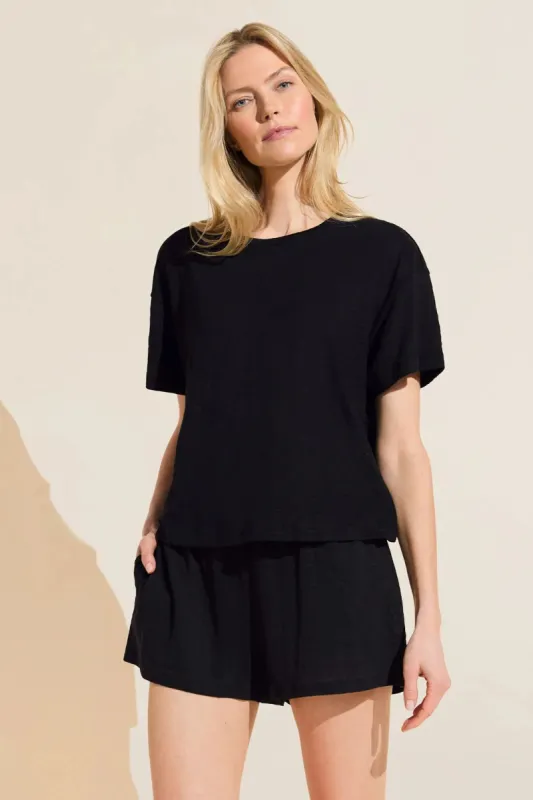 ORGANIC LINEN KNIT SHORT SLEEVE TOP sold by Wildflower