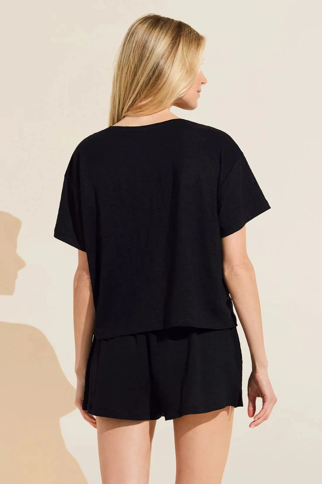 ORGANIC LINEN KNIT SHORT SLEEVE TOP sold by Wildflower product image thumbnail 2