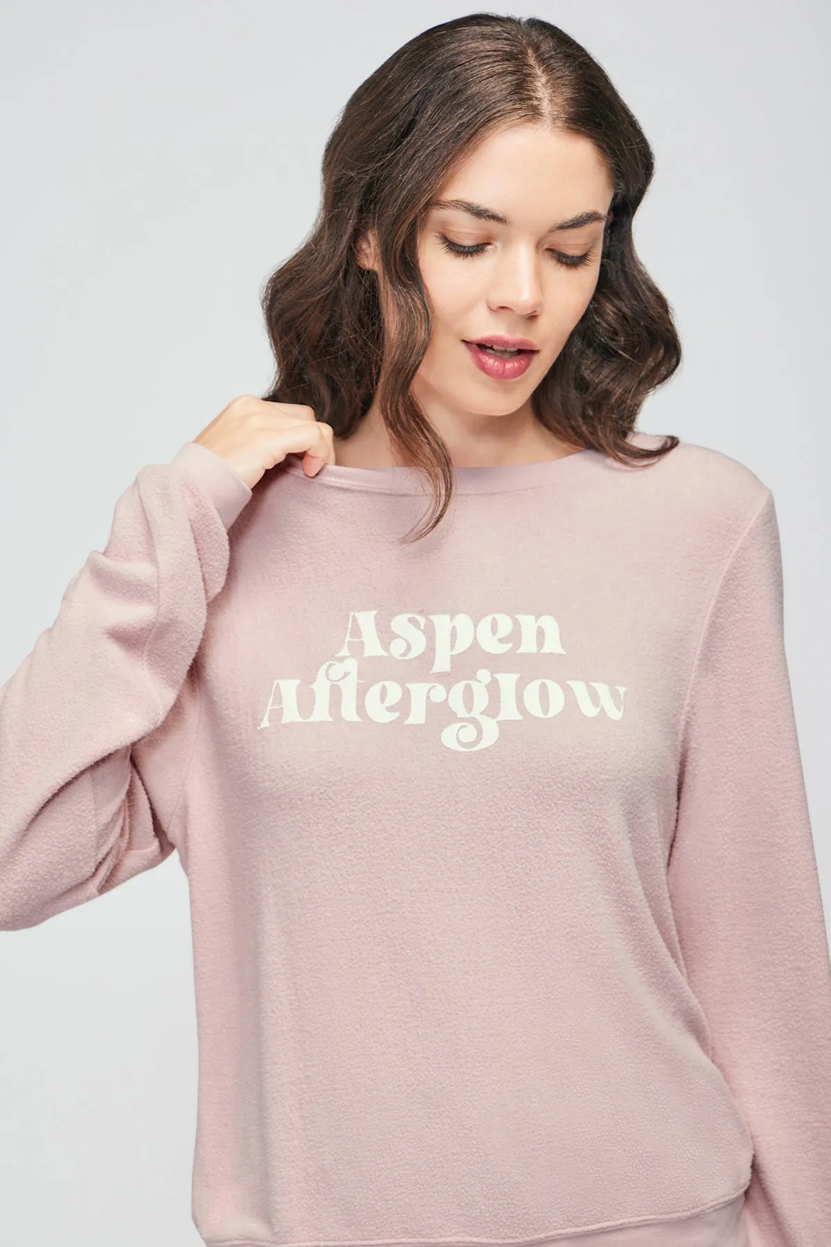 Aspen Afterglow Baggy Beach Jumper | Burnished Lilac sold by Wildfox product image thumbnail 3