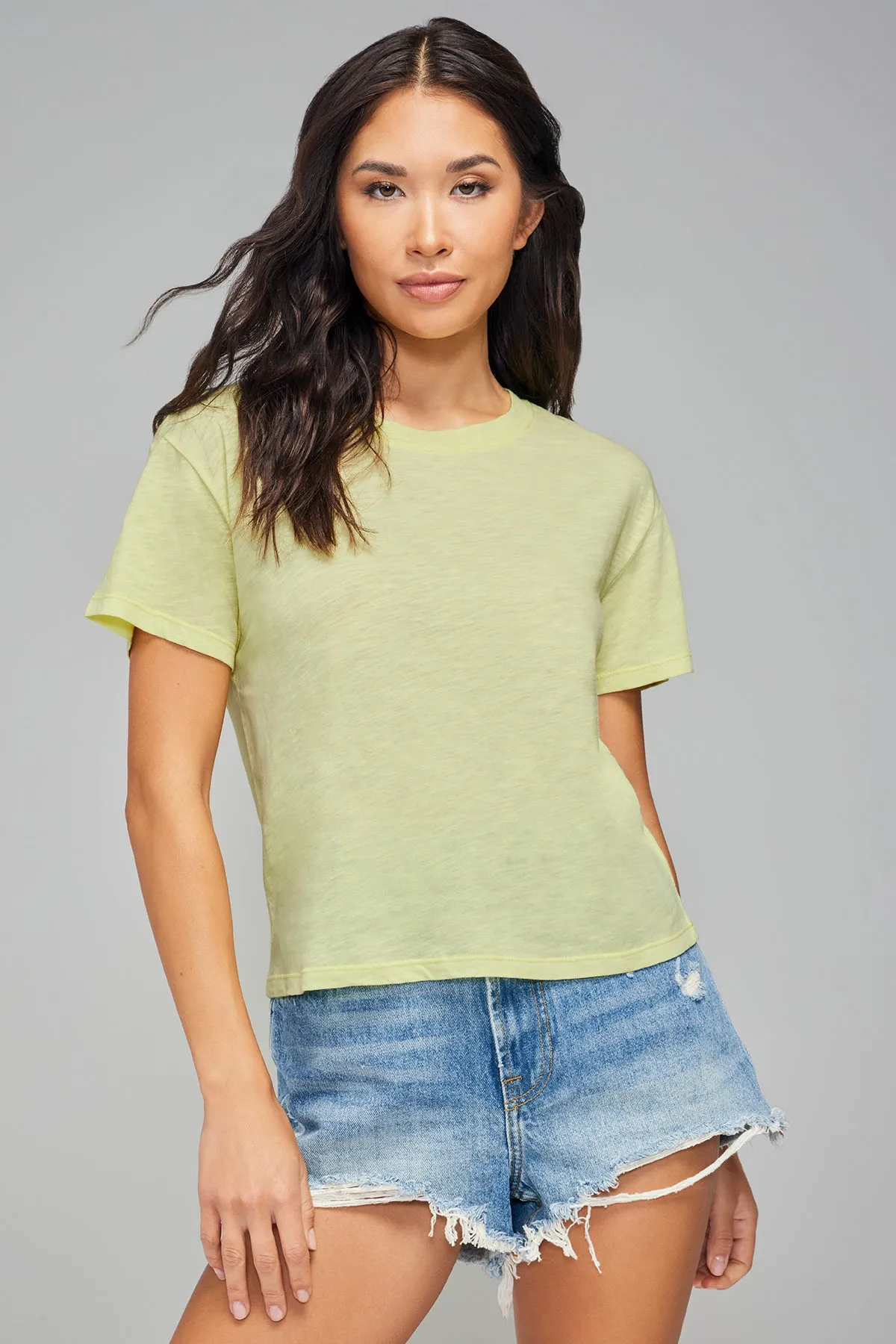 Slub Boy Tee | Pigment Pale Lime Yellow sold by Wildfox