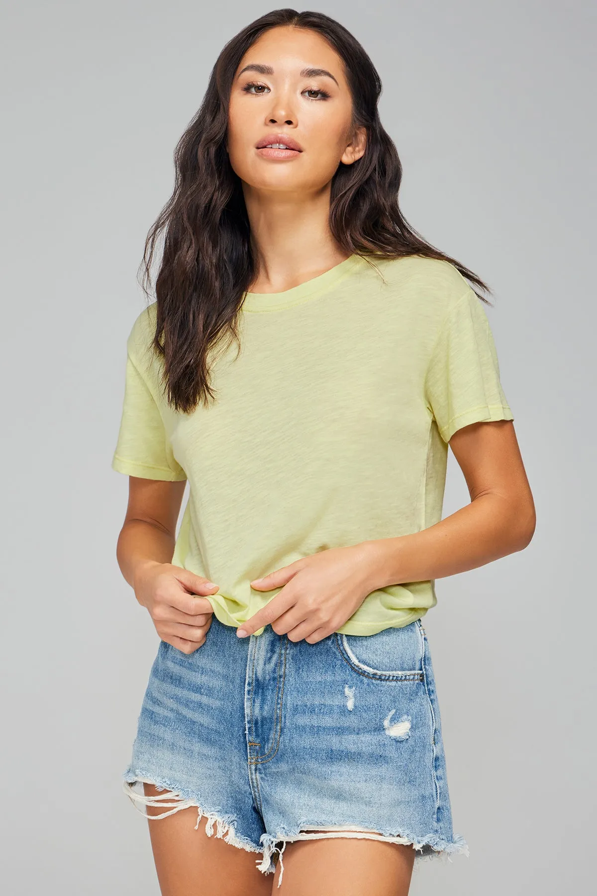 Slub Boy Tee | Pigment Pale Lime Yellow sold by Wildfox product image thumbnail 3
