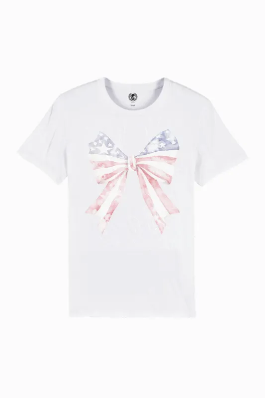 Patriotic Bow | Organic White sold by Wildfox