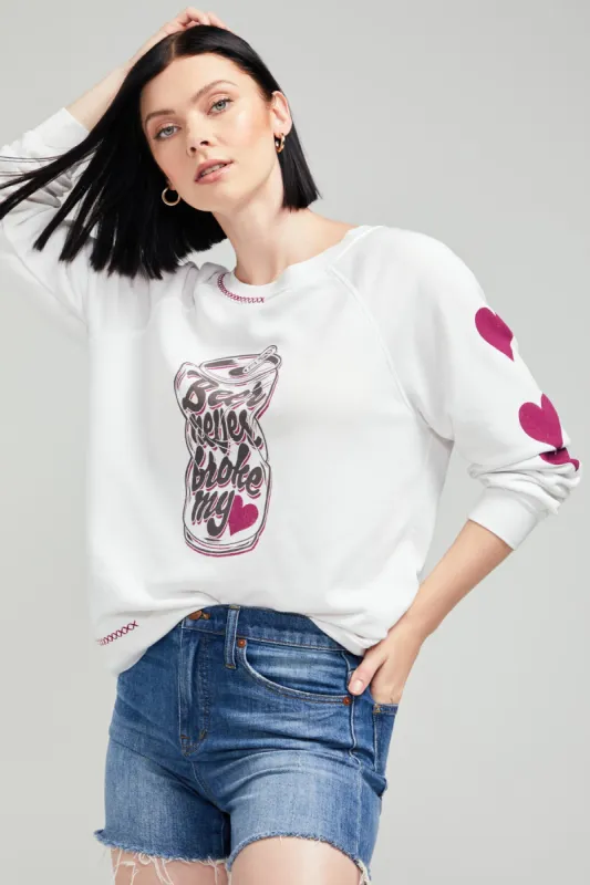 Broken Hearted Sommers Sweatshirt | Vanilla sold by Wildfox