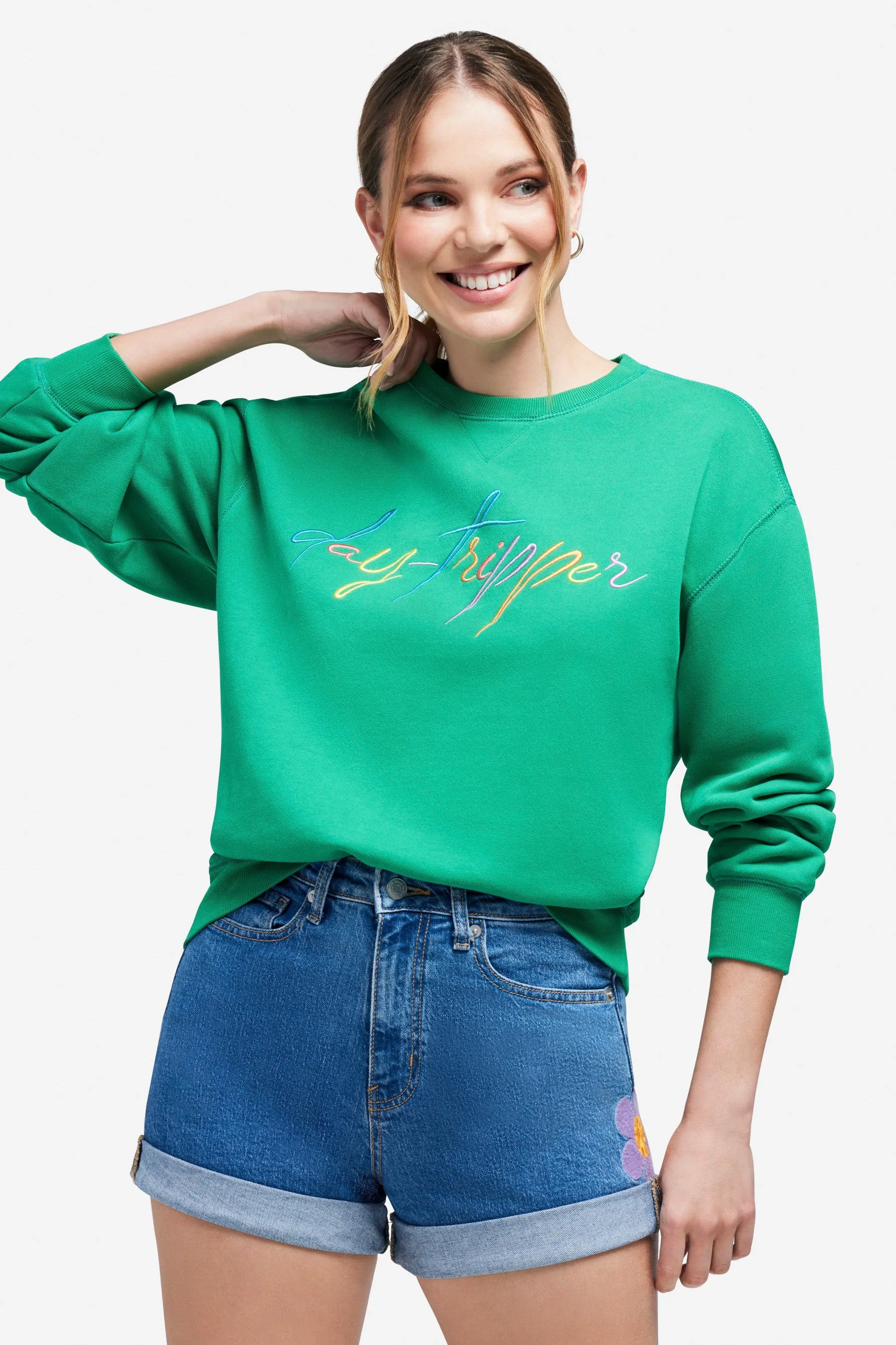 Day Tripper Cody Sweatshirt | Jelly Bean sold by Wildfox