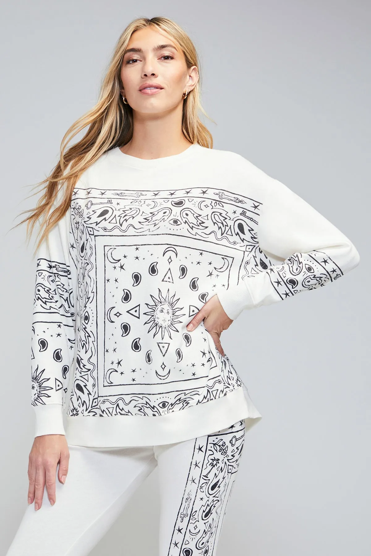 Cosmic Paisley Knox Pant | Vanilla sold by Wildfox product image thumbnail 5