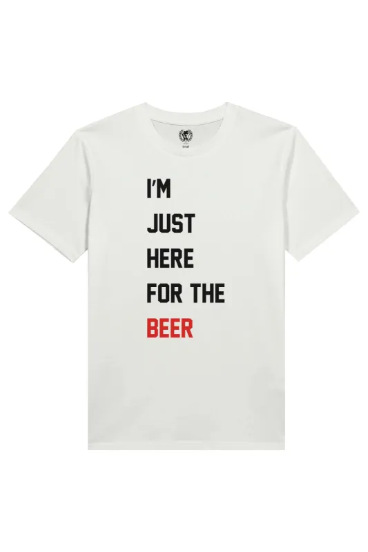 Just Here For The Beer | Organic White sold by Wildfox