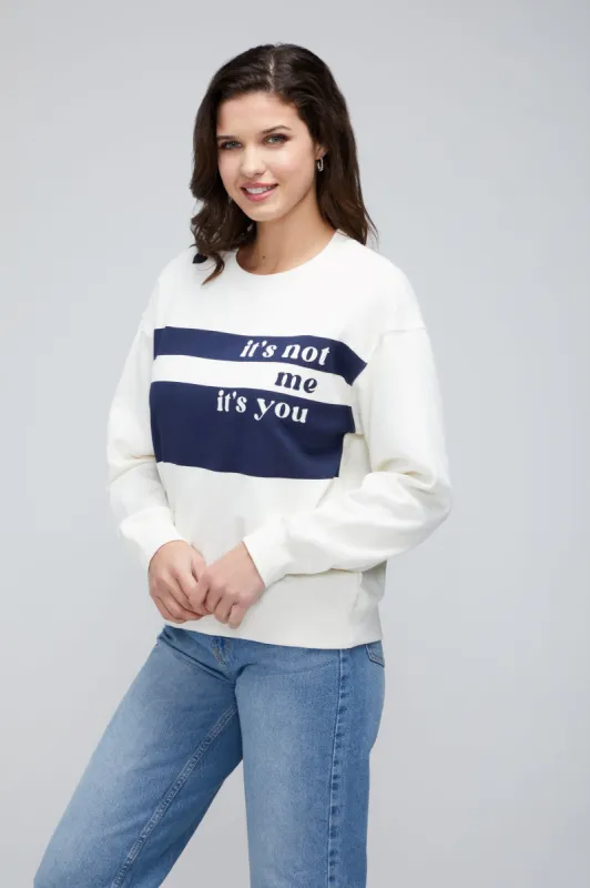 Not Me It's You Cody Sweatshirt | Whisper White sold by Wildfox