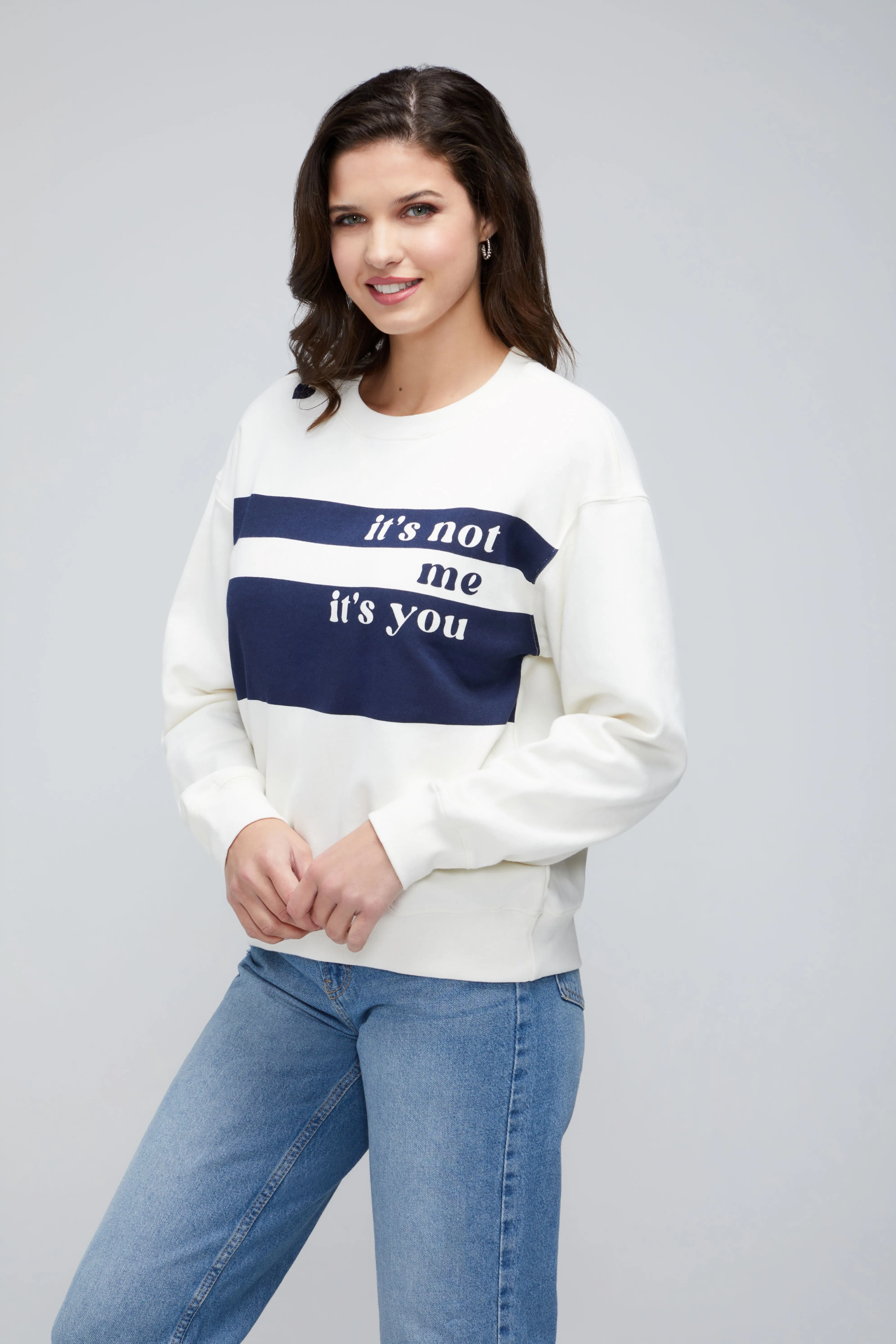 Not Me It's You Cody Sweatshirt | Whisper White sold by Wildfox