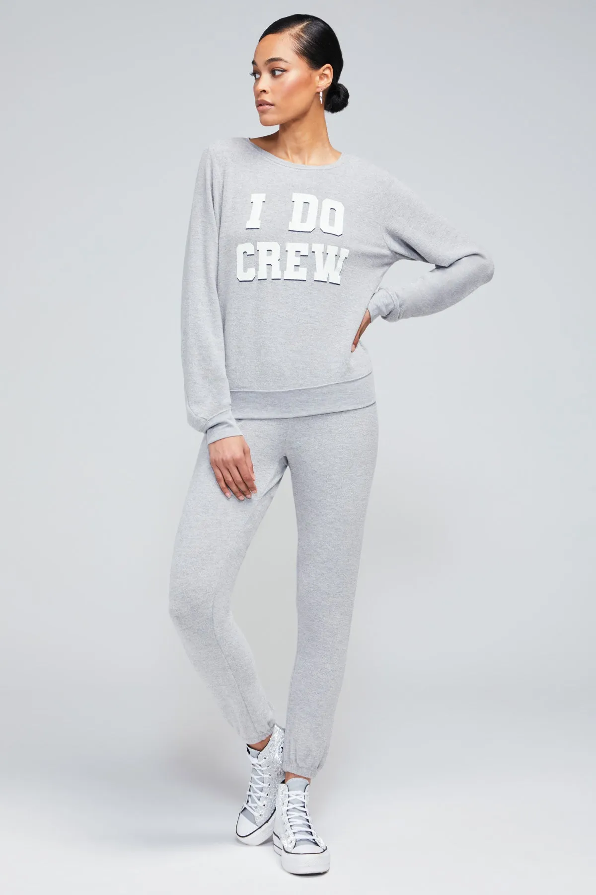 I Do Crew Baggy Beach Jumper | Heather sold by Wildfox product image thumbnail 2