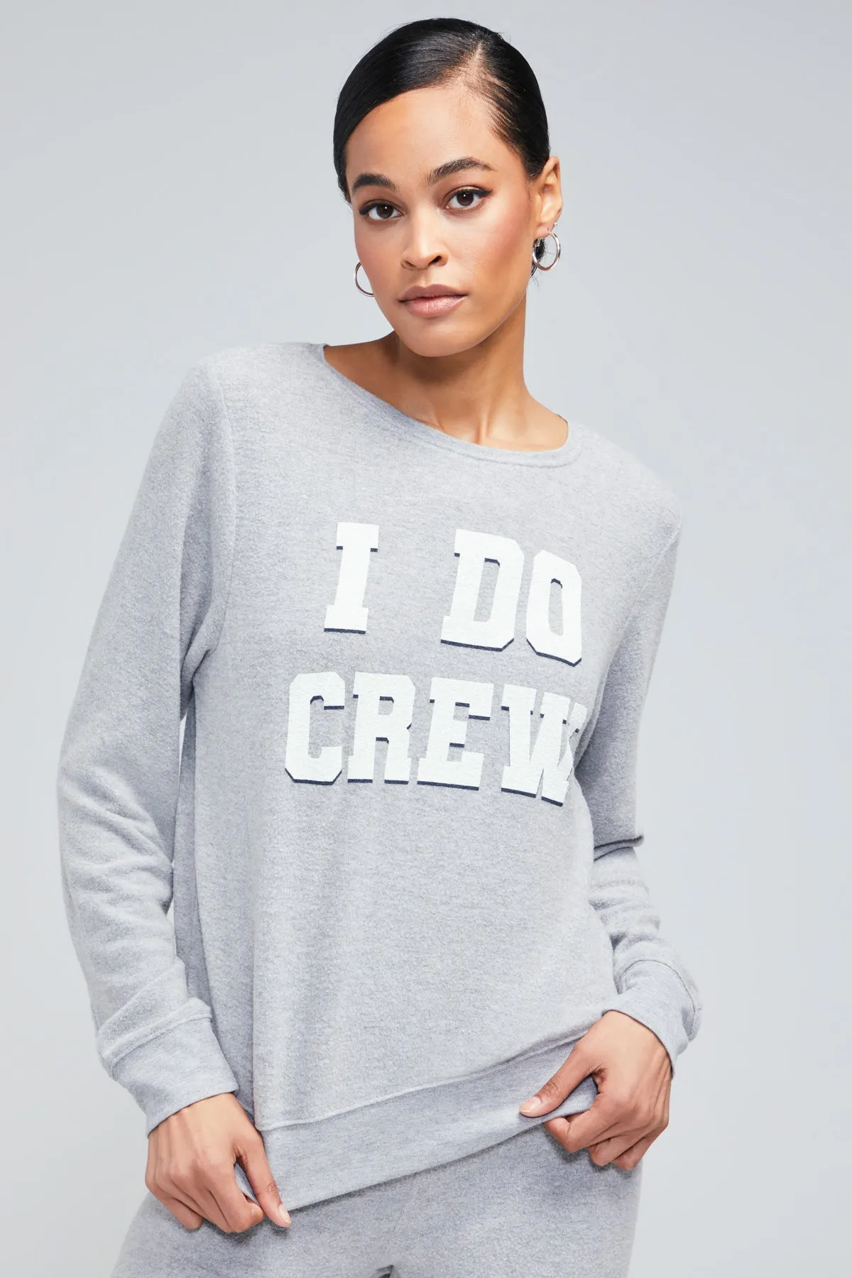 I Do Crew Baggy Beach Jumper | Heather sold by Wildfox