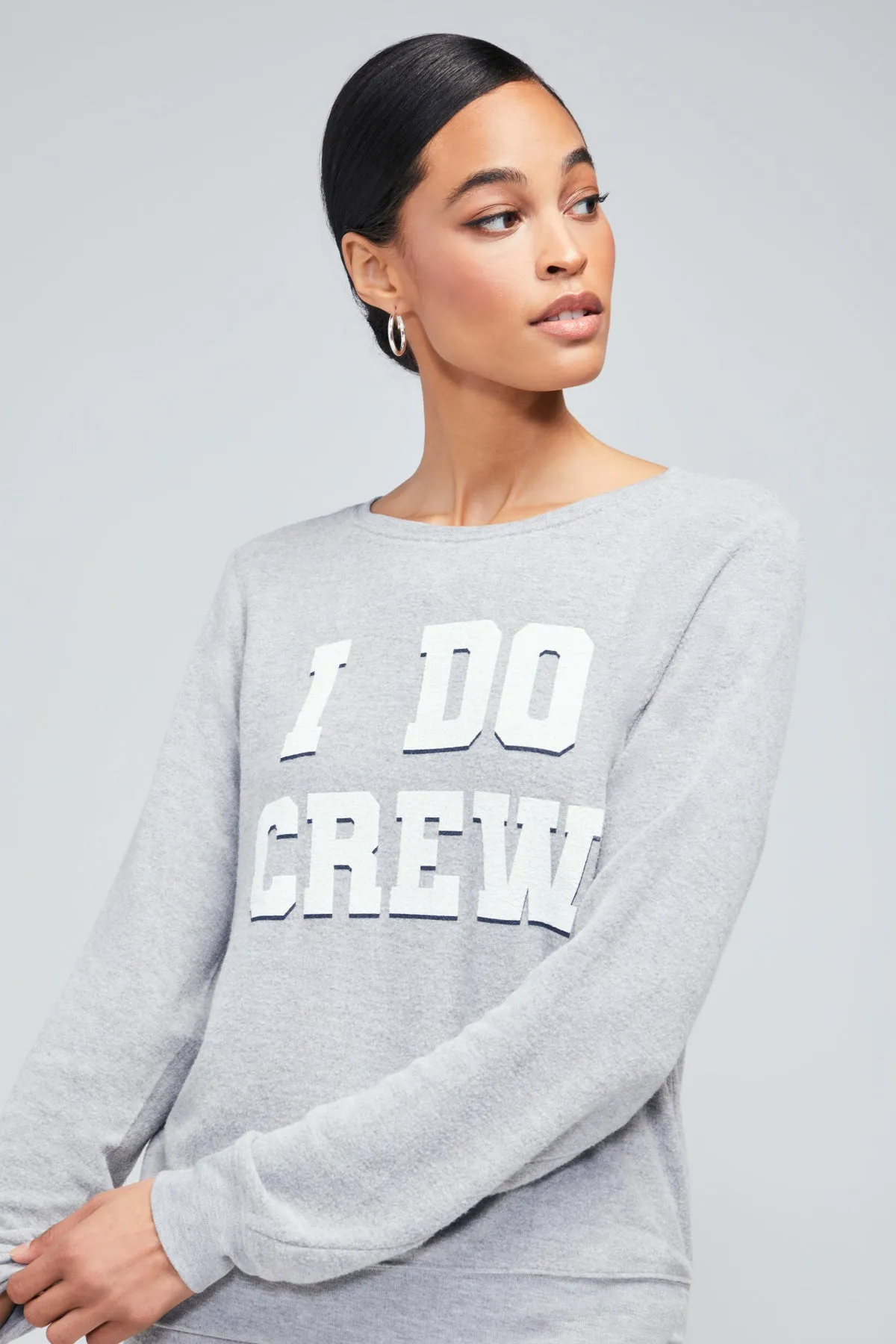 I Do Crew Baggy Beach Jumper | Heather sold by Wildfox product image thumbnail 3