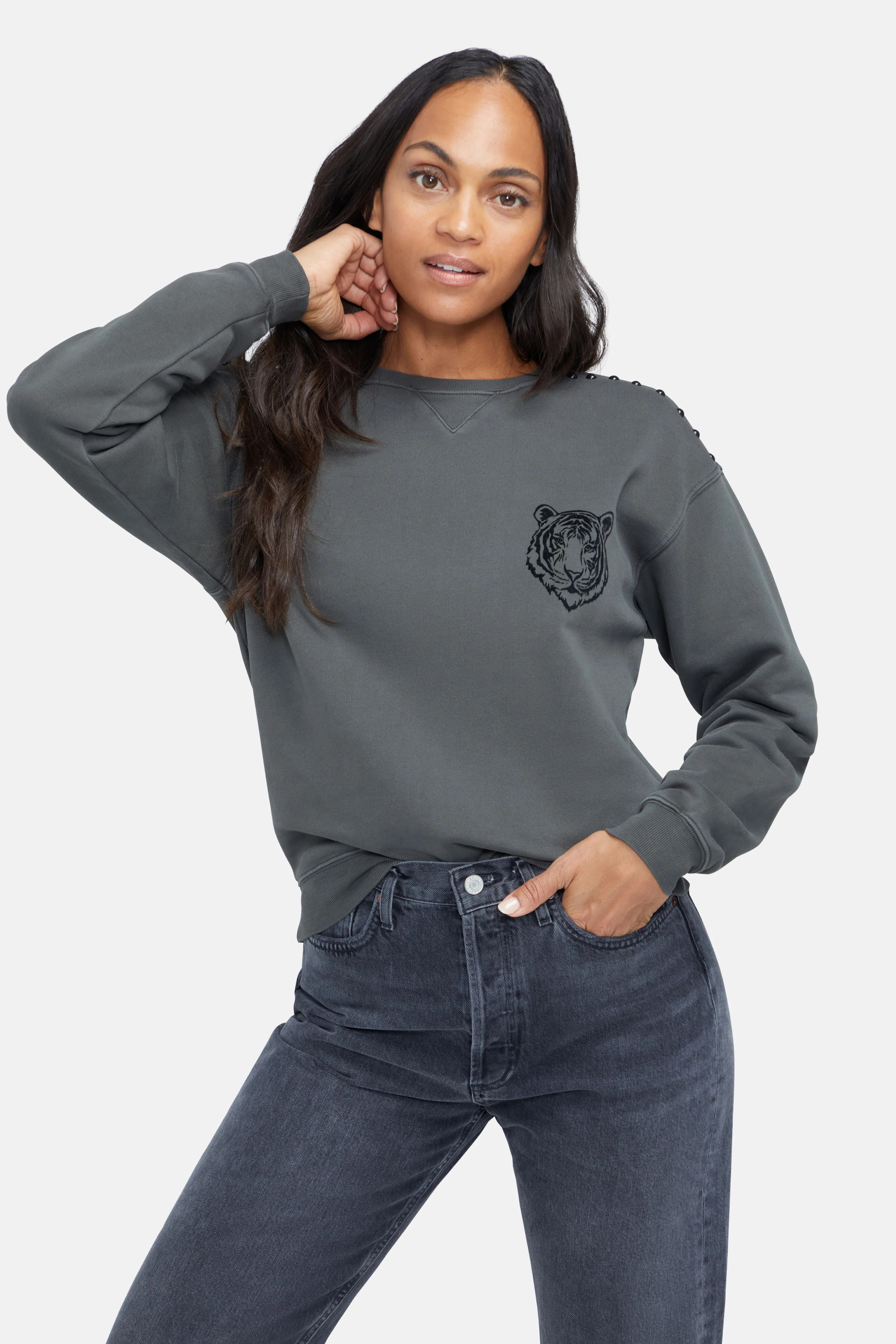 Wild Heart Cody Sweatshirt | Washed Black sold by Wildfox product image thumbnail 2