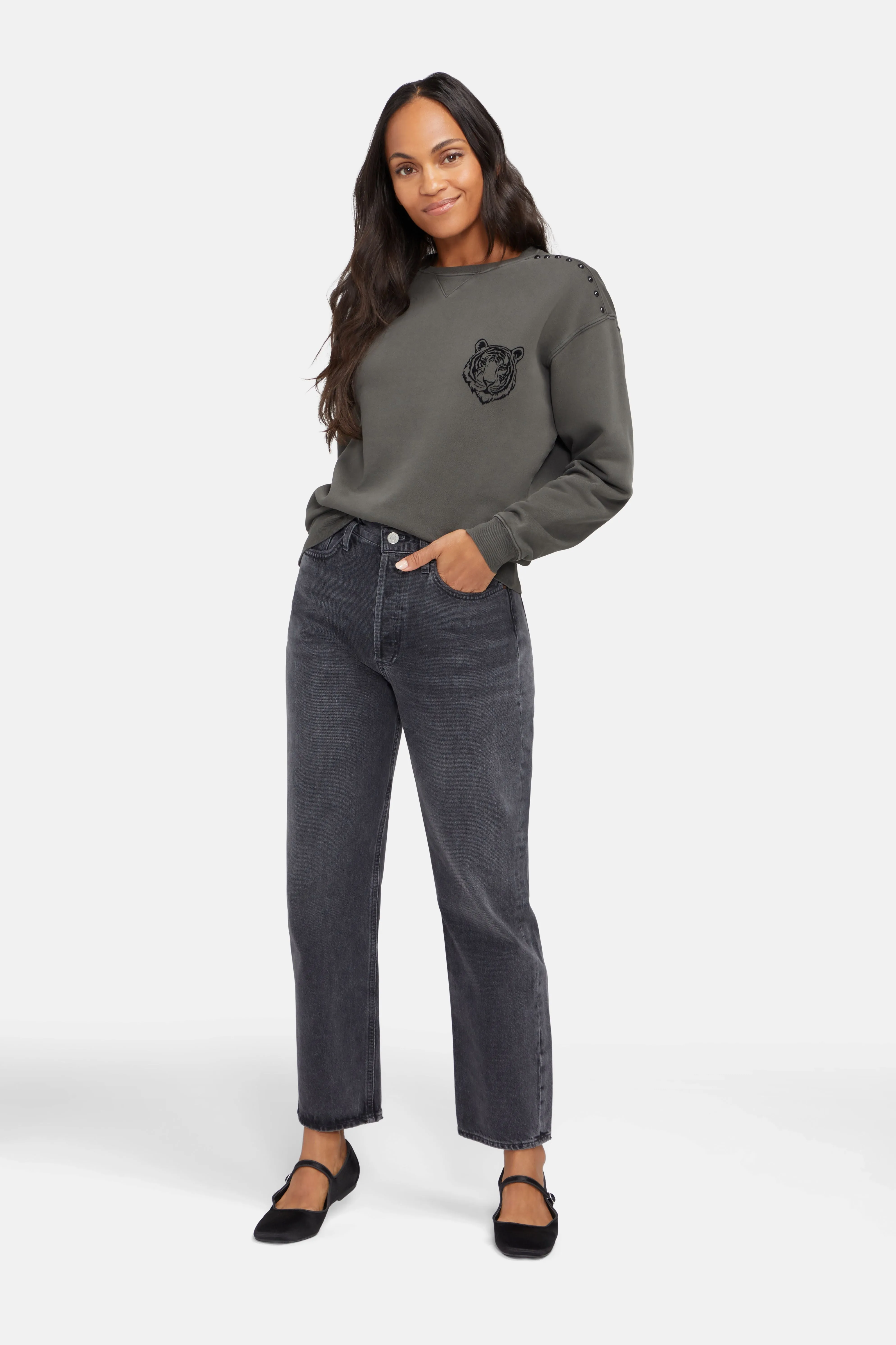 Wild Heart Cody Sweatshirt | Washed Black sold by Wildfox product image thumbnail 5