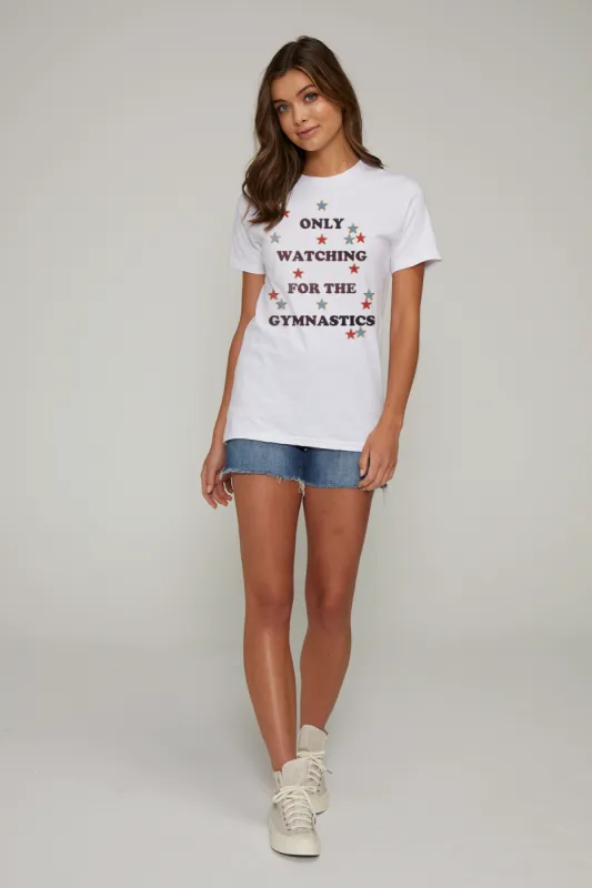 Only Watching For The Gymnastics | Organic White sold by Wildfox