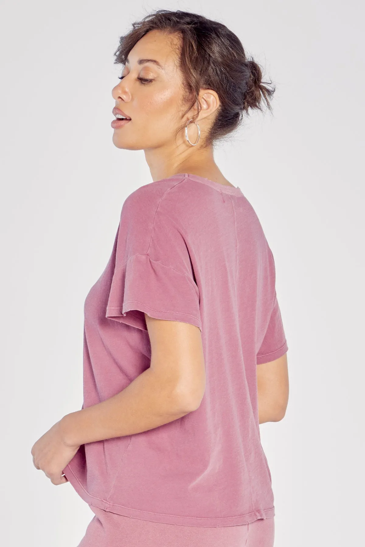 Chrissy V-Neck Tee | Pigment Dry Rose sold by Wildfox product image thumbnail 2