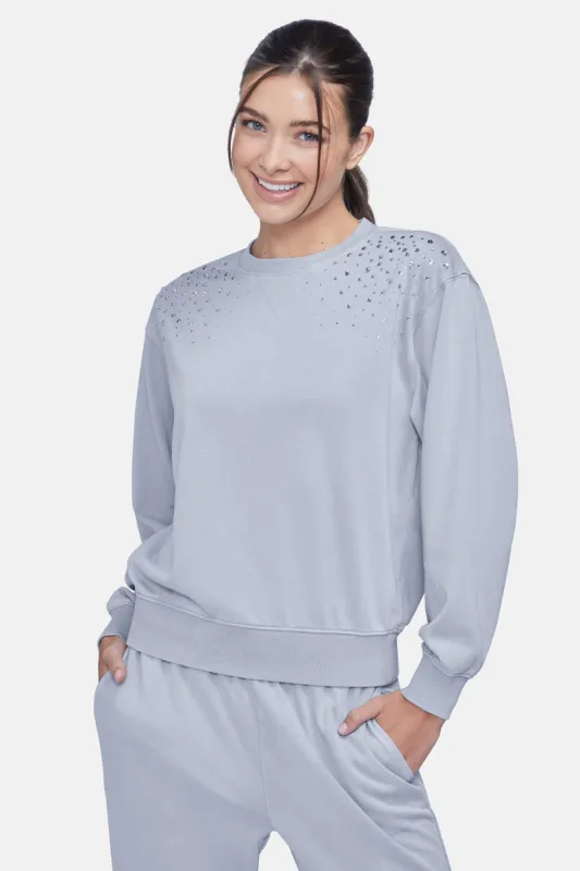 Cloud Wash Cody Sweatshirt | Blue Blizzard sold by Wildfox