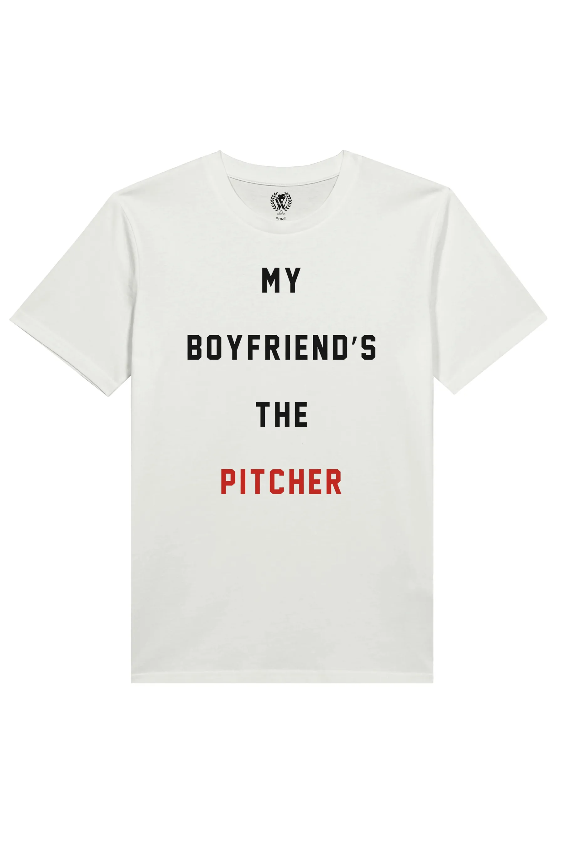 My Boyfriend's The Pitcher | Organic White sold by Wildfox