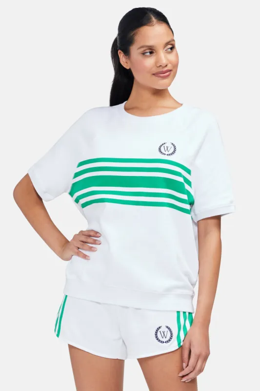 Retro Stripe Ivy SS | Clean White sold by Wildfox