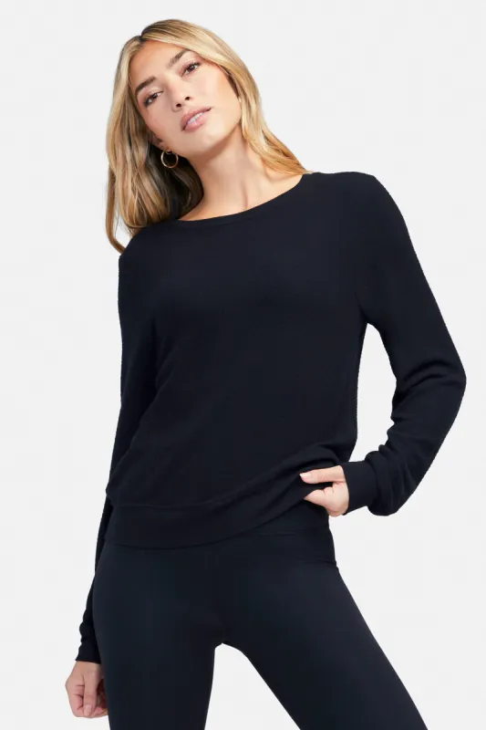 Baggy Beach Jumper | Jet Black Poly Dye sold by Wildfox