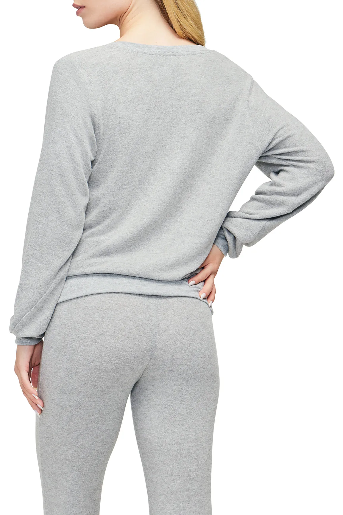 Baggy Beach Jumper Deep V | Heather sold by Wildfox product image thumbnail 2