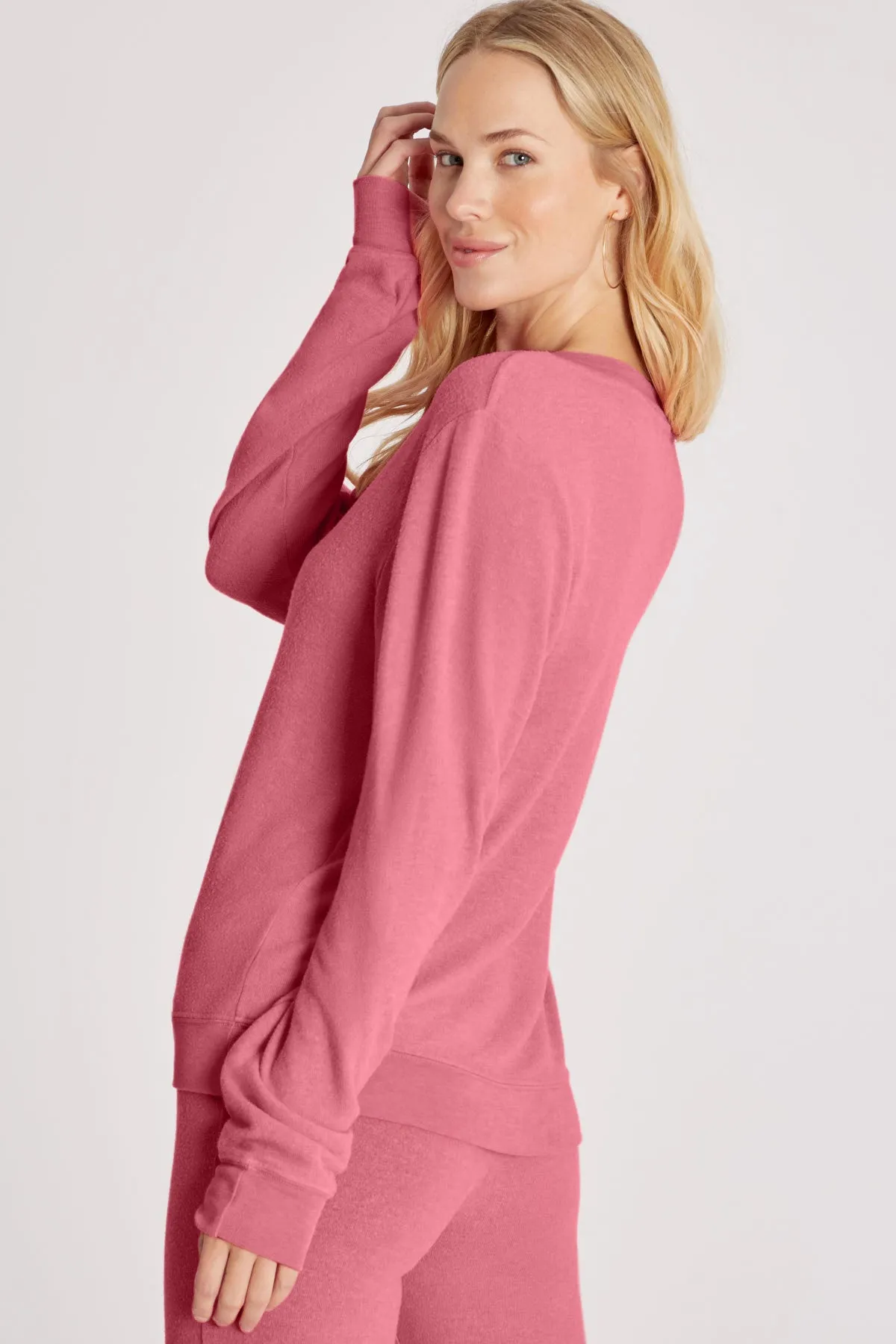 Baggy Beach Jumper Deep V | Dry Rose sold by Wildfox product image thumbnail 2