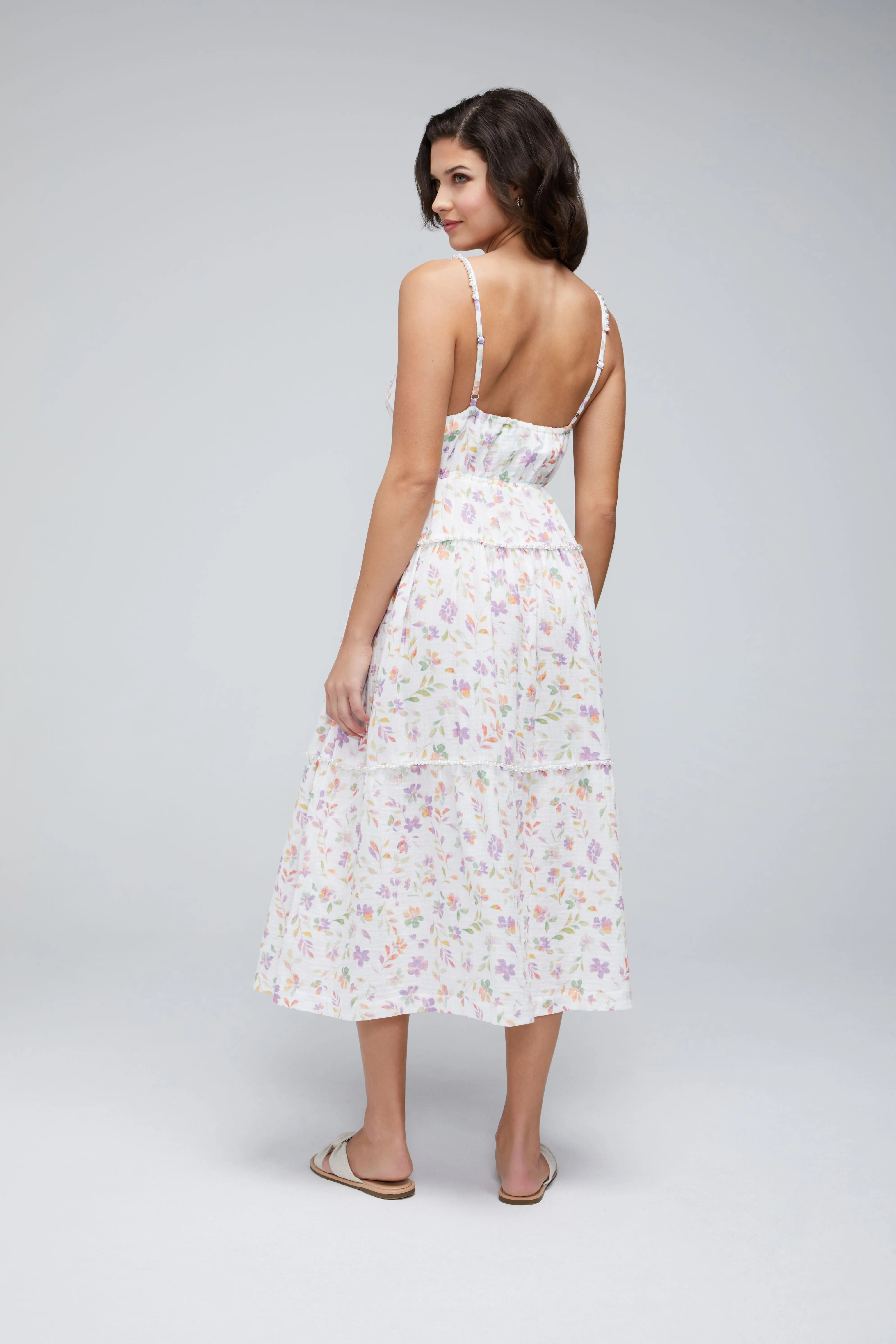 Delphine Dress | Snow White Ombre Leaves sold by Wildfox product image thumbnail 2