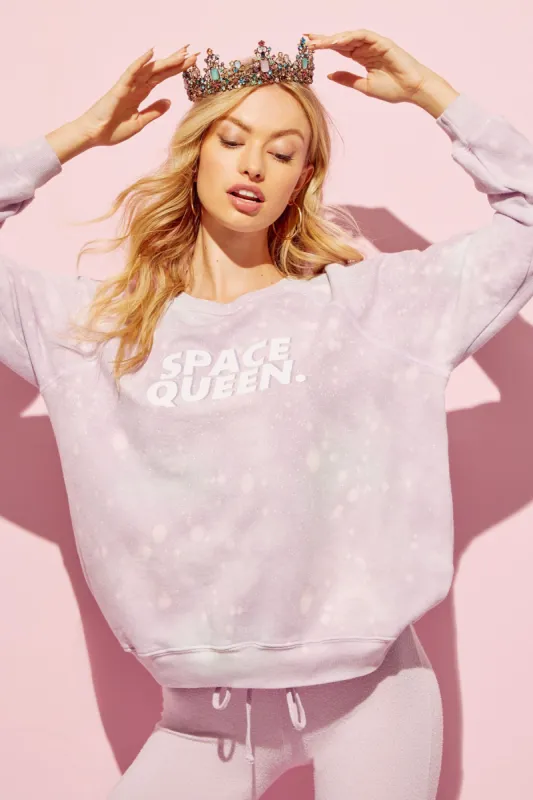 Space Queen Sommers Sweatshirt | Lavender Wedgewood Combo sold by Wildfox