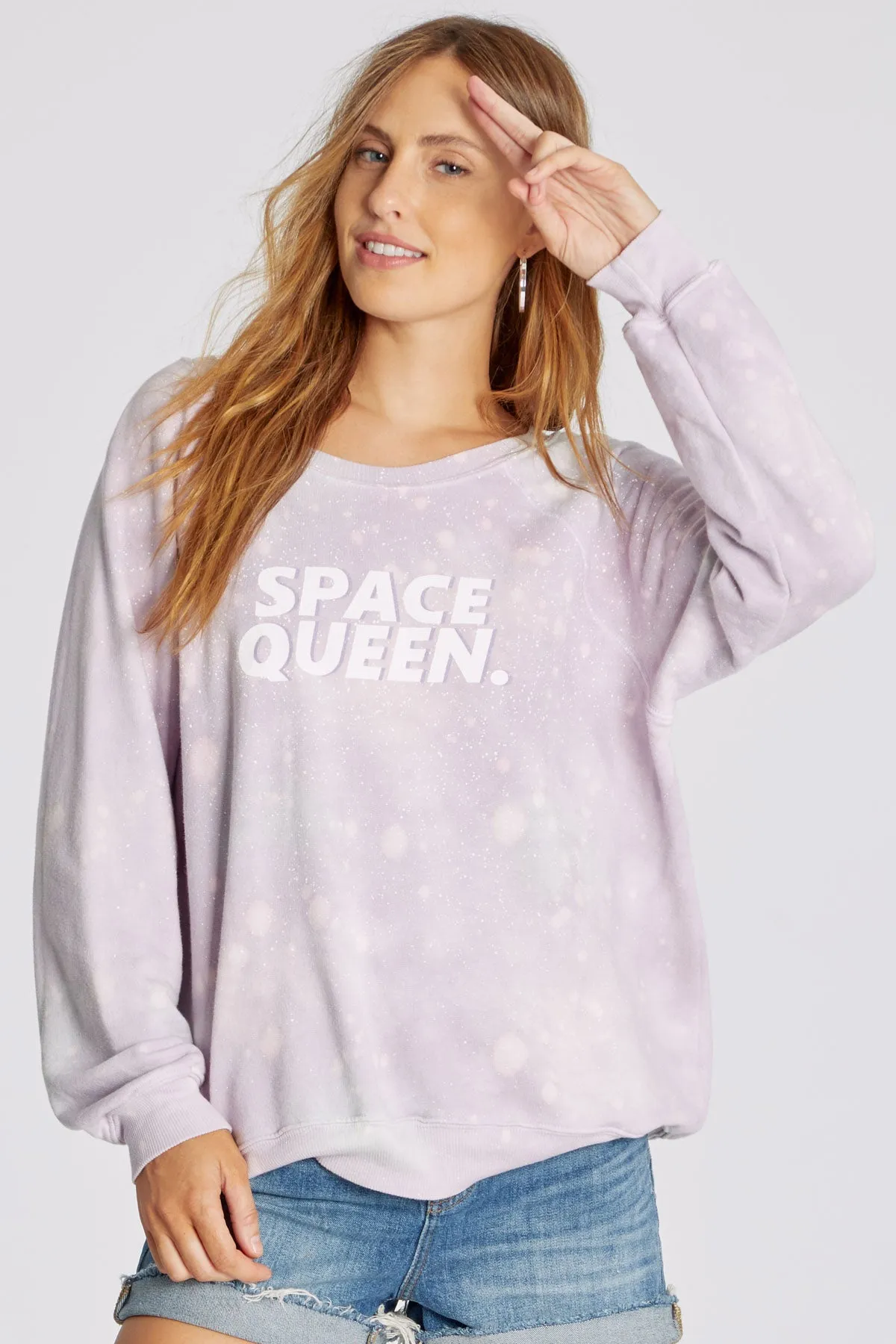 Space Queen Sommers Sweatshirt | Lavender Wedgewood Combo sold by Wildfox product image thumbnail 5