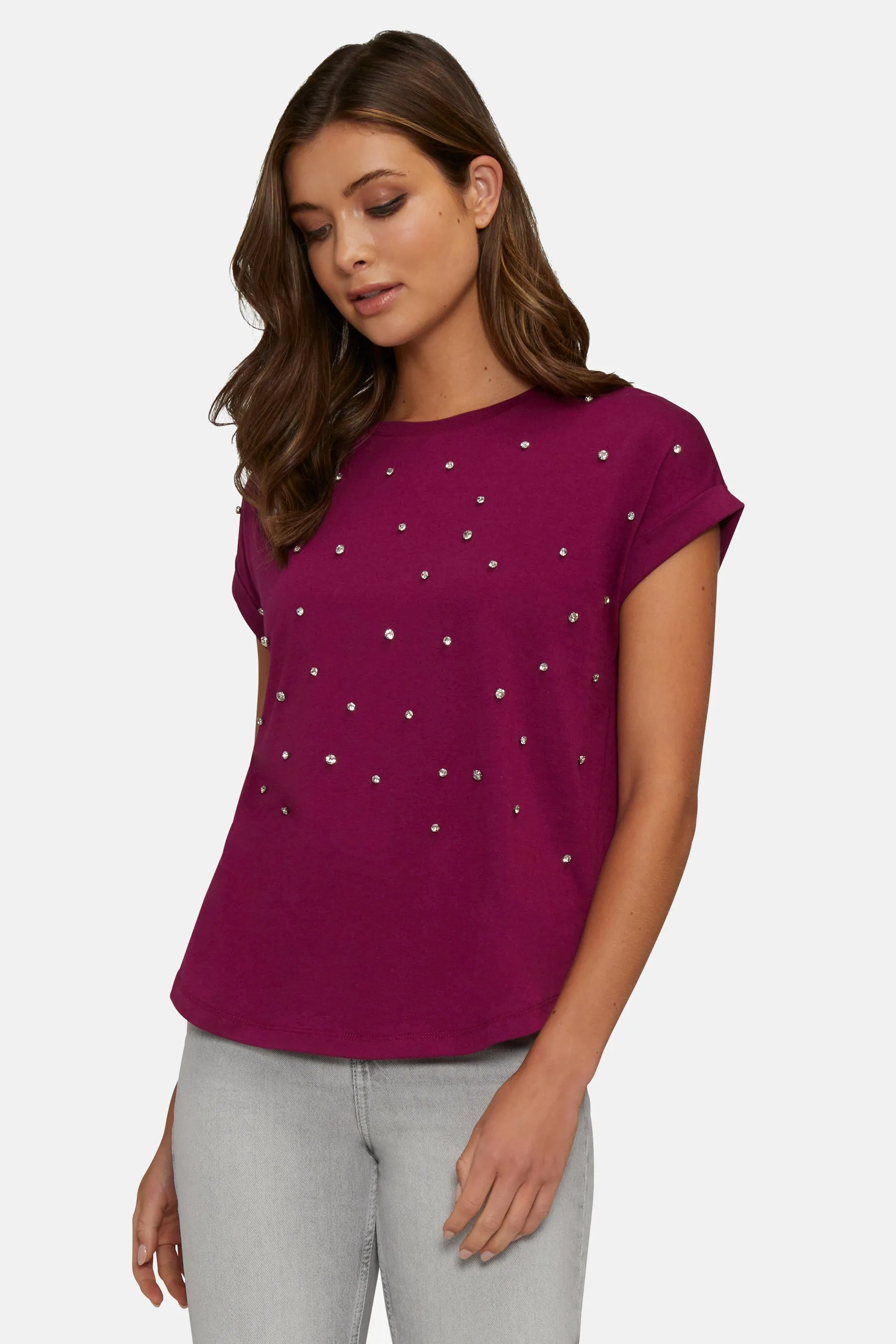 Rhinestone Muscle Tee sold by Wildfox