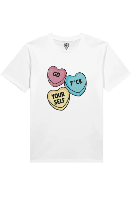GFY Candy Hearts | Organic White sold by Wildfox