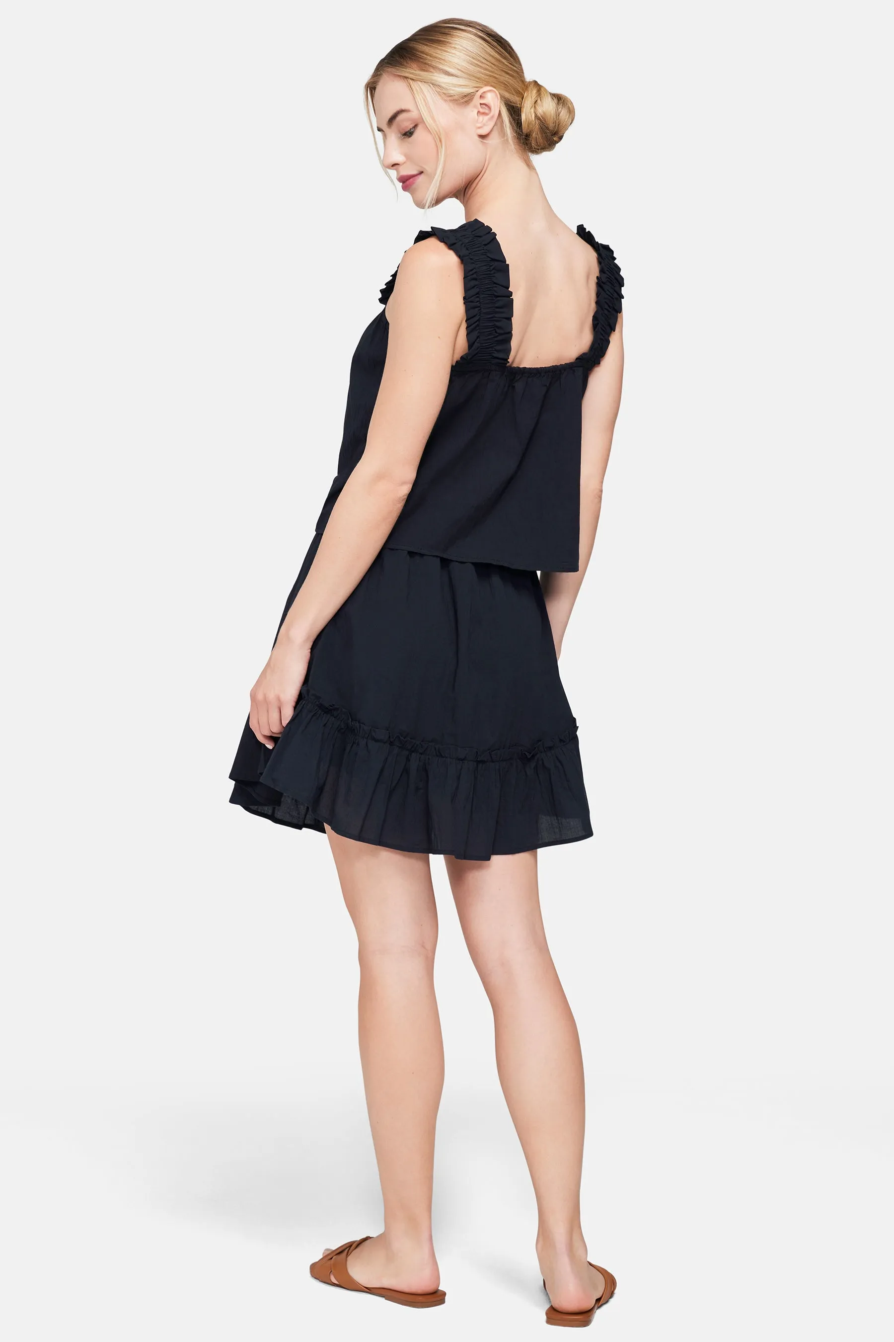 Ruffle Strap Tank | Black Beauty sold by Wildfox product image thumbnail 4