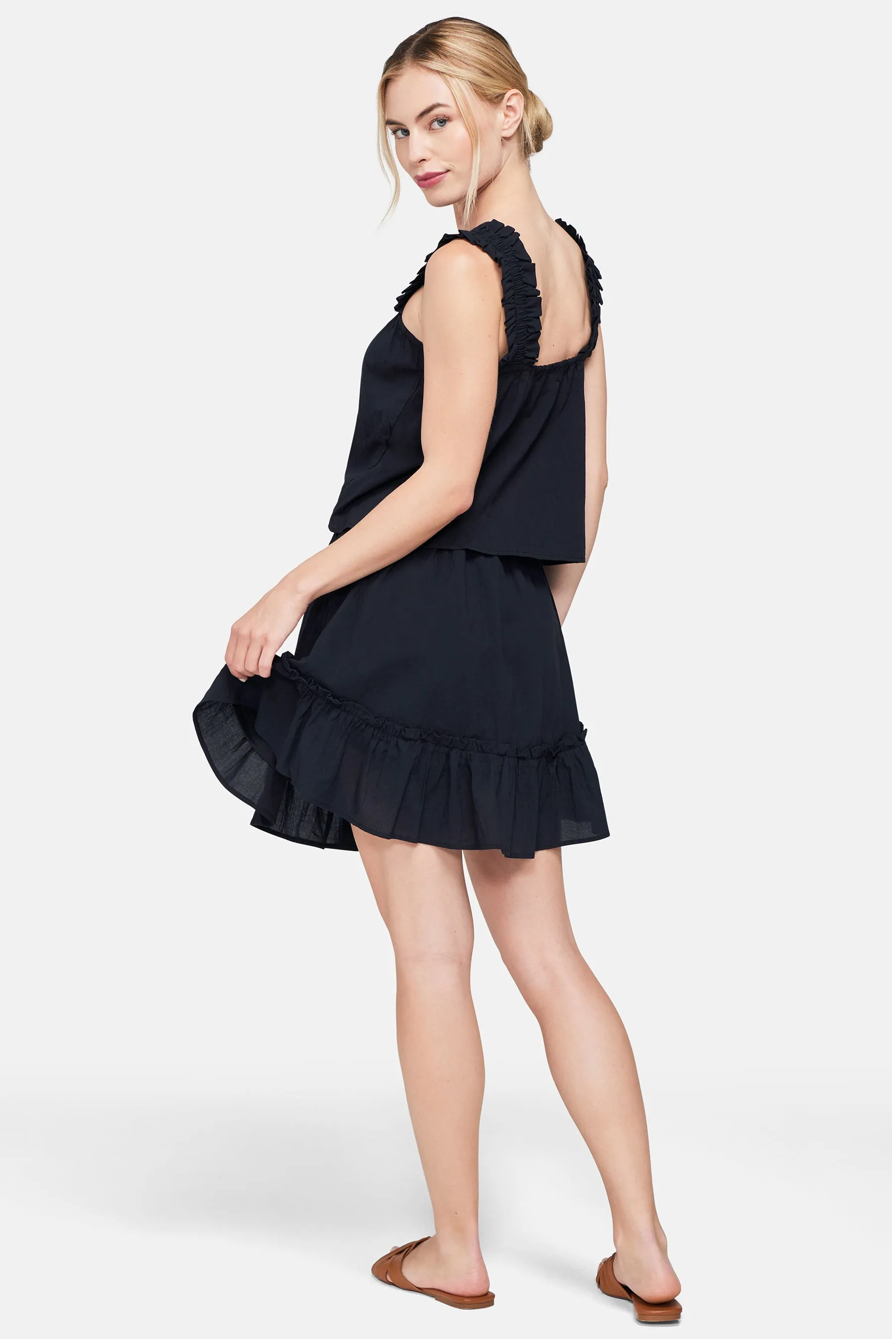 Ruffle Strap Tank | Black Beauty sold by Wildfox product image thumbnail 2