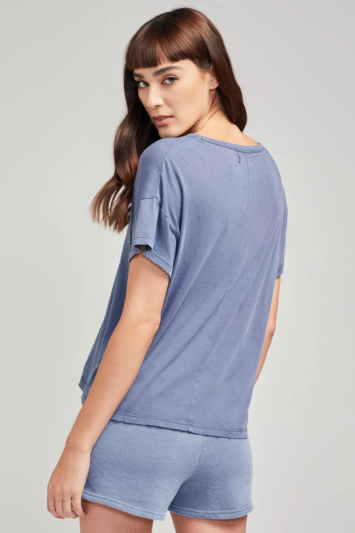 Chrissy V-Neck Tee | Pigment China Blue sold by Wildfox product image thumbnail 3