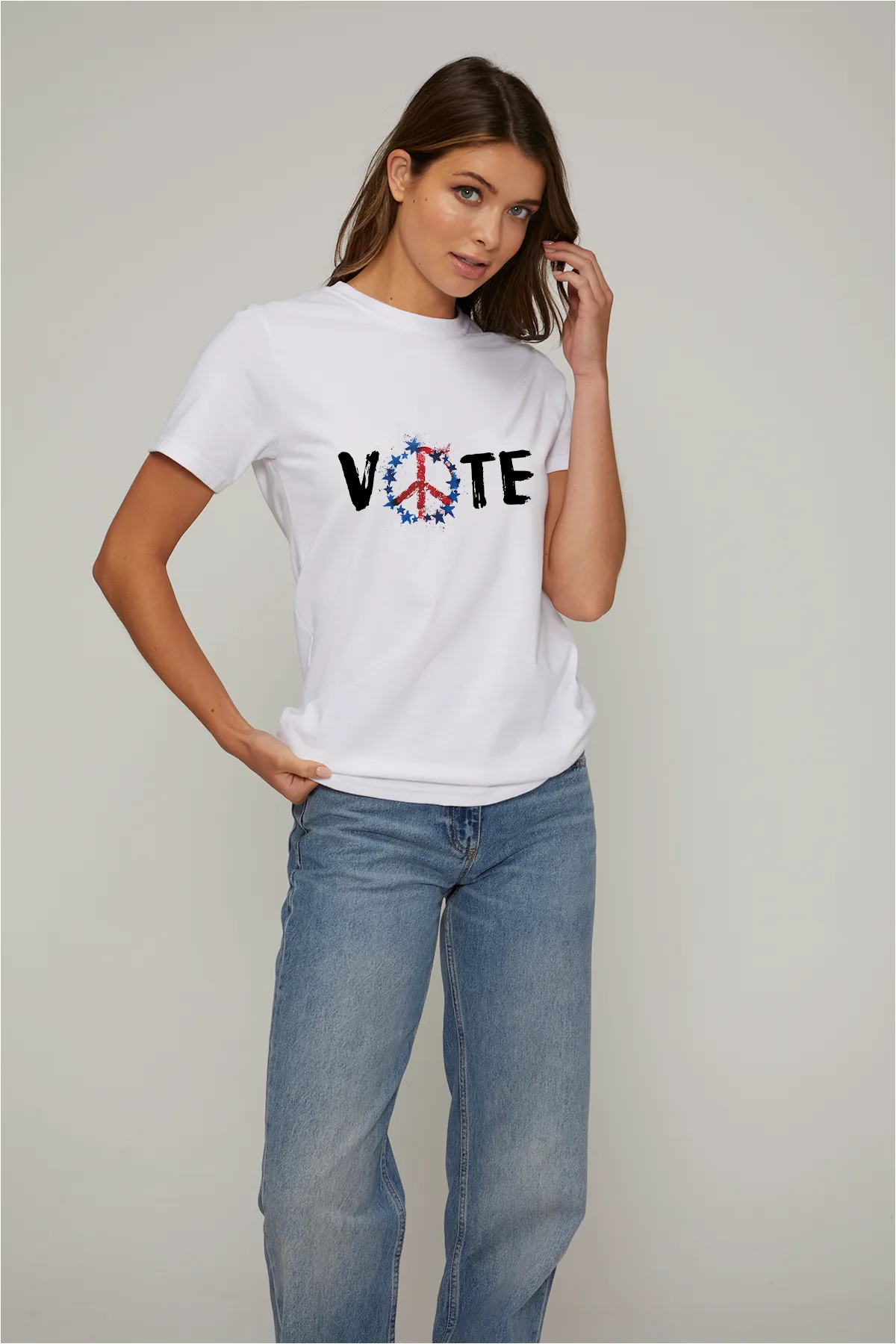 Vote Peace Sign | Organic White sold by Wildfox