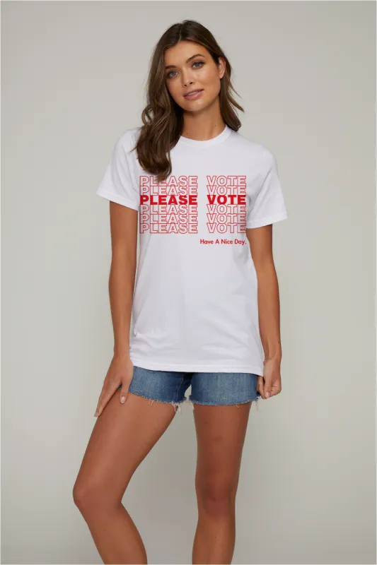 Please Vote | Organic White sold by Wildfox