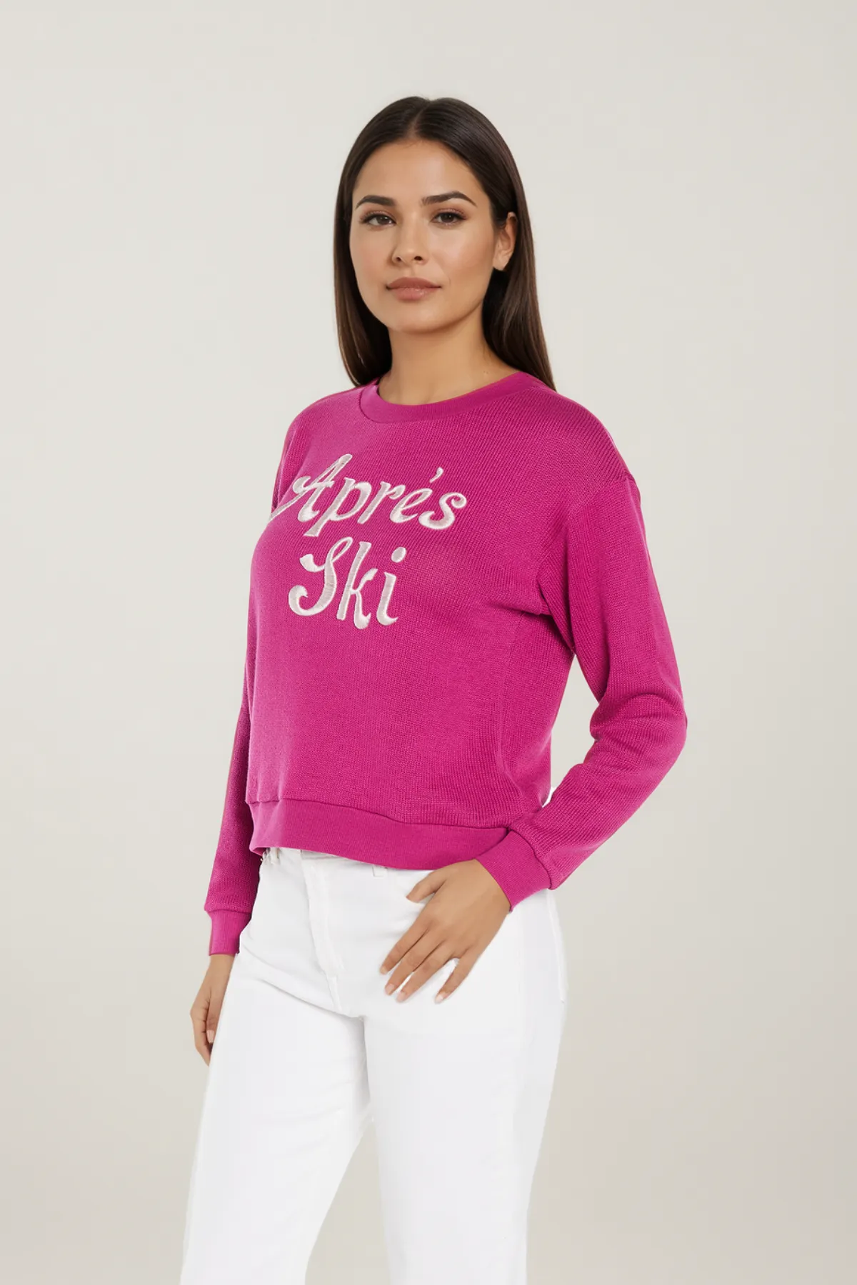 Apres Ski Bailey Sweater | Festival Fuchsia sold by Wildfox product image thumbnail 3