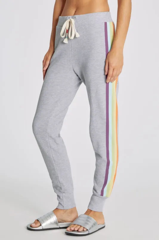 Rainbow Stripe Jack Jogger | Heather made by Wildfox