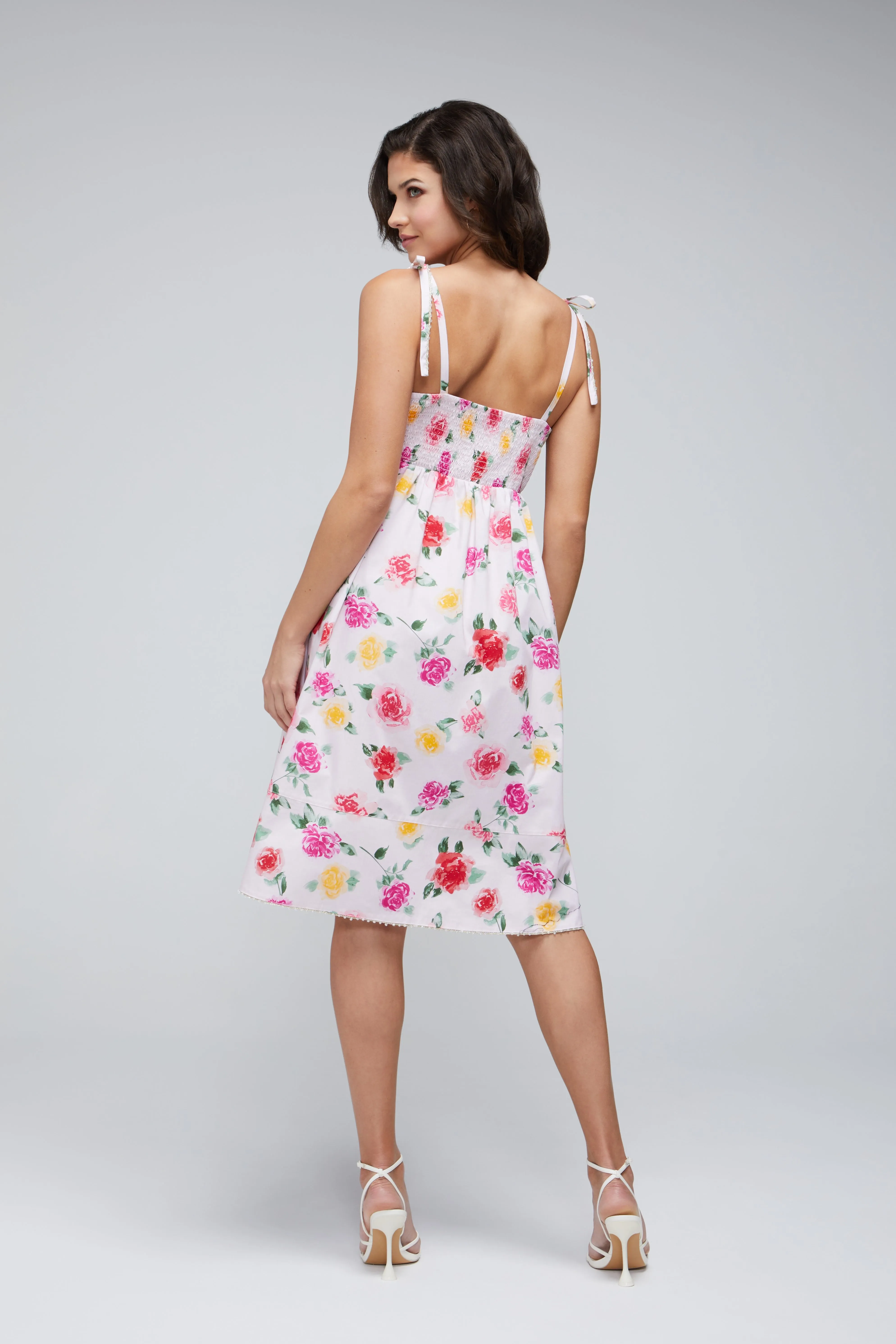 Laurent Midi Dress | Pink Marshmallow Single Rose sold by Wildfox product image thumbnail 3